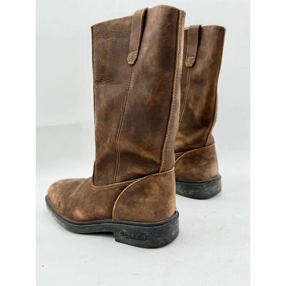Blundstone Brown Leather Pull-On Work Boots Women's Size 8 Slip-On Ranch Boot - Picture 7 of 10